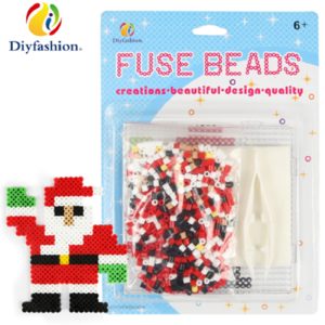 Custom Kids Beginners Fuse Beads Kit Diy Art Crafts Kit perler Beads Santa Pegboard 5mm Iron Beads