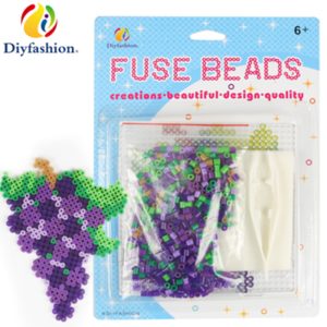 Wholesale Custom DIY Toy Beginners perler Beads fruit Kit Art Crafts Fuse Beads Pegboard 5mm Kids Gifts