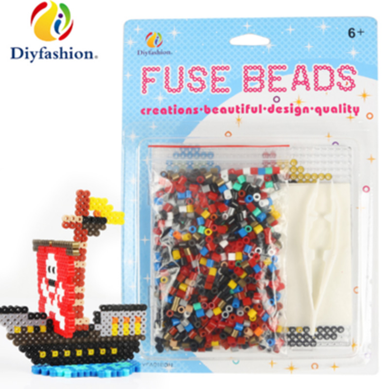 Wholesale DIY Toy Fuse Beads Kit for Kids Beginners 5mm Beads Boat Pegboard Creative Toys - Image 2