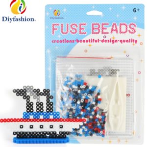Wholesale DIY Toy Fuse Beads Kit for Kids Beginners 5mm Beads Boat Pegboard Creative Toys
