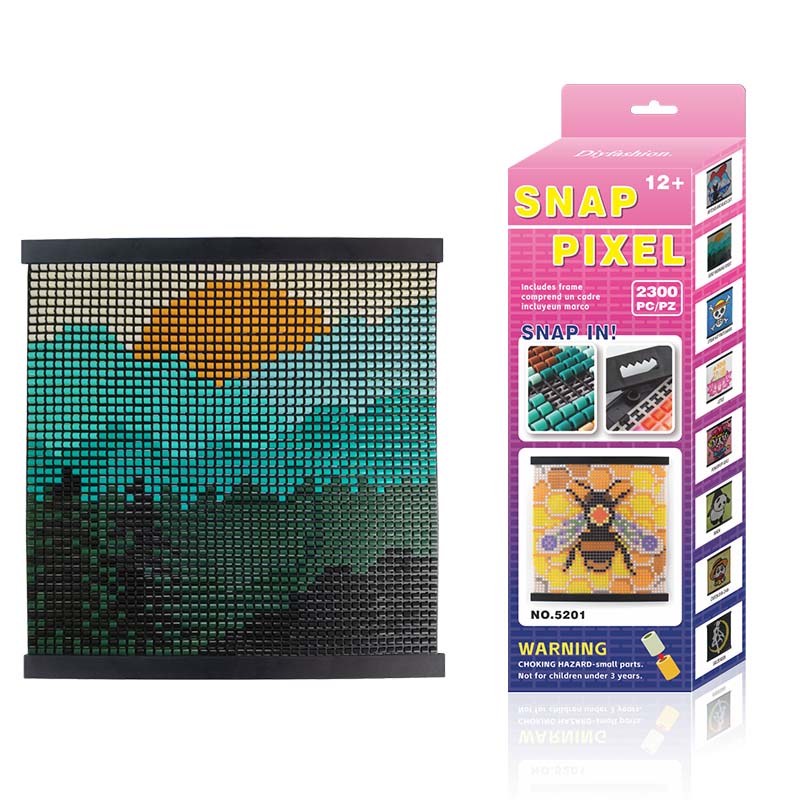 Factory Direct Sale Educational Product Fuse Beads DIY Toys 5mm Snappix Bead Craft Kits for Children